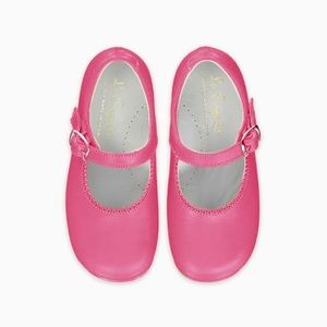 Fuchsia girls’ mary Janes dress shoes